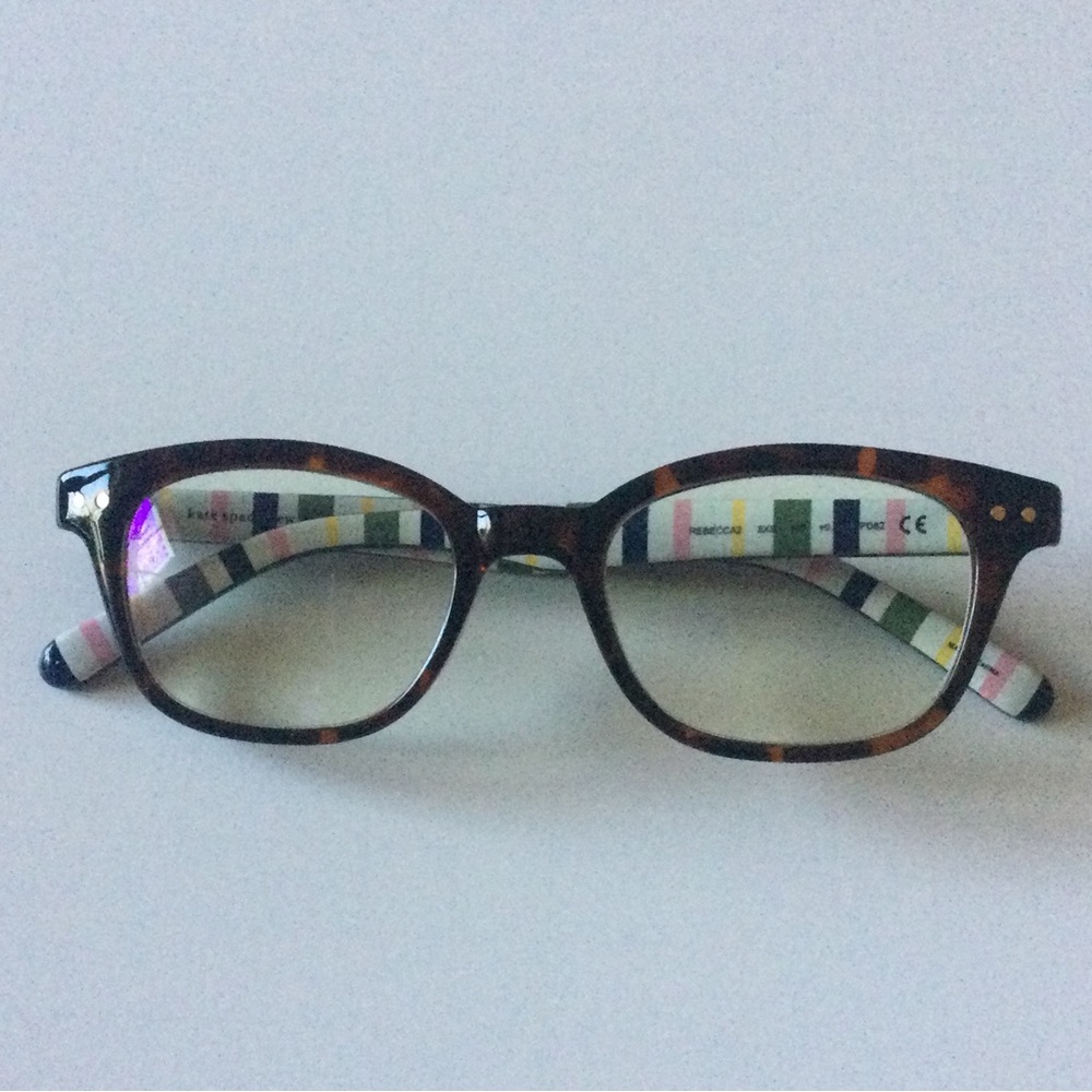 KATE SPADE REBECCA2 BLUE LIGHT BLOCKING READING GLASSES DARK TORTOISE +0.00